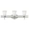 Besa Lighting Nico 4 Vanity, Glitter Stone, Satin Nickel Finish, 3x40W Halogen 3SW-5125GL-SN - alternate 1